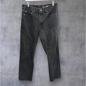 George Mens Jeans Regular Straight Black Denim Pockets 100% Cotton Size 32x32